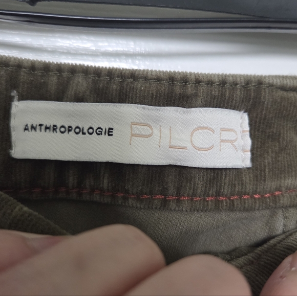 Anthropologie Pilco Green Button Fly Corduroy Skinny Pants Contemporary Size 28 - Picture 6 of 9